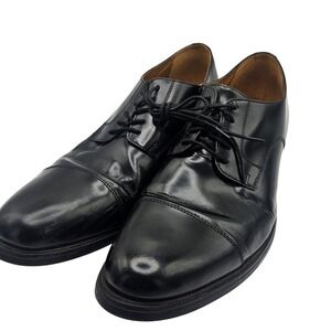 Bostonian Mens Black Leather Cap Toe Oxford Dress Shoes Lace Up Formal Business
